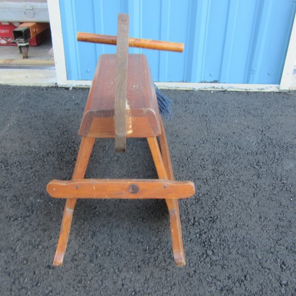 VTG HAND MADE WOODEN ROCKING HORSE, MADE IN ROMANIA - Picture 2 of 7